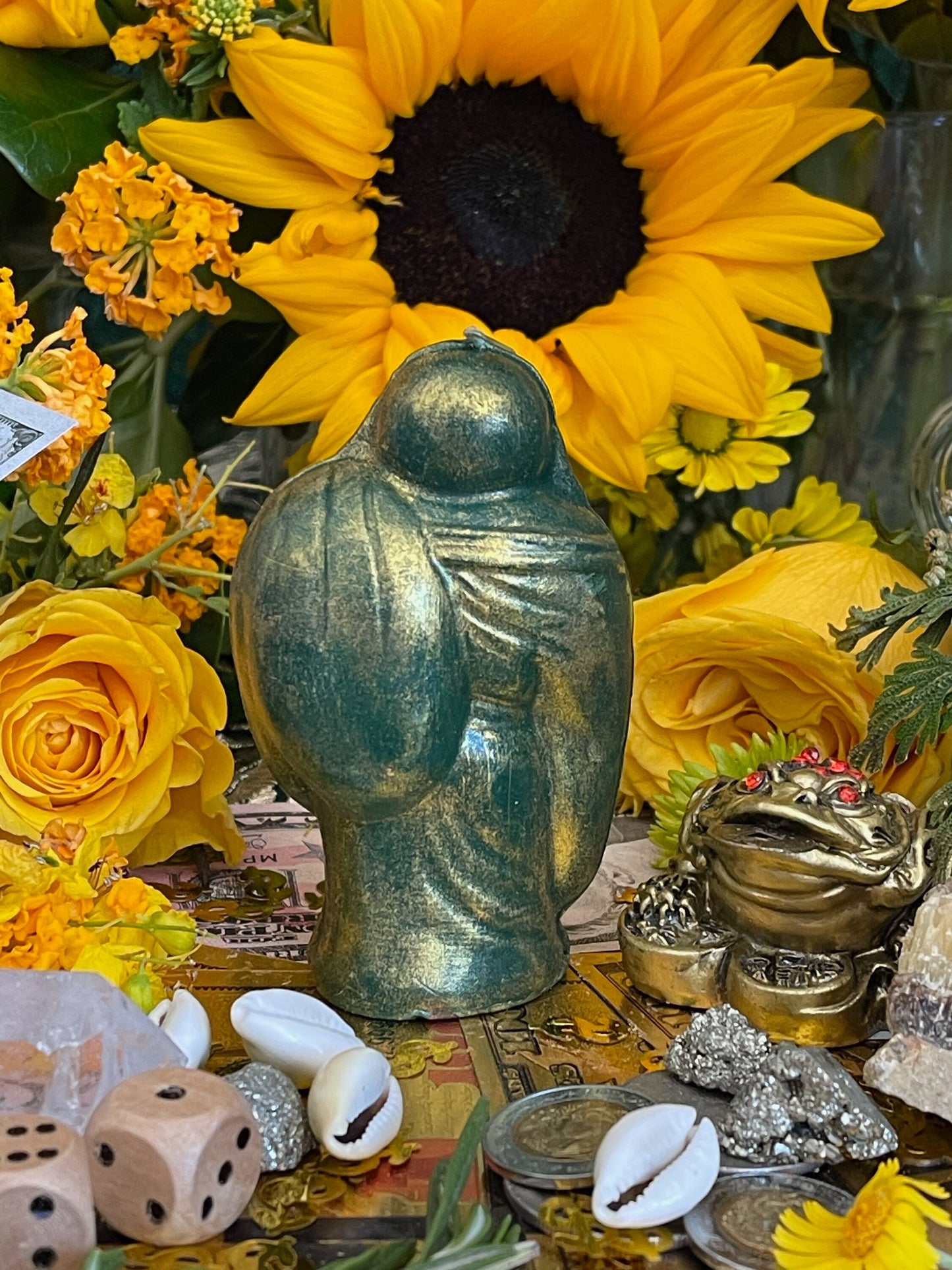 Lucky Buddha Candle + Prosperity + Spirituality + Money