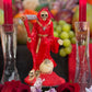 Santa Muerte Roja Imperial Statue + 6.5” + Baptized + Fixed + Made in Mexico