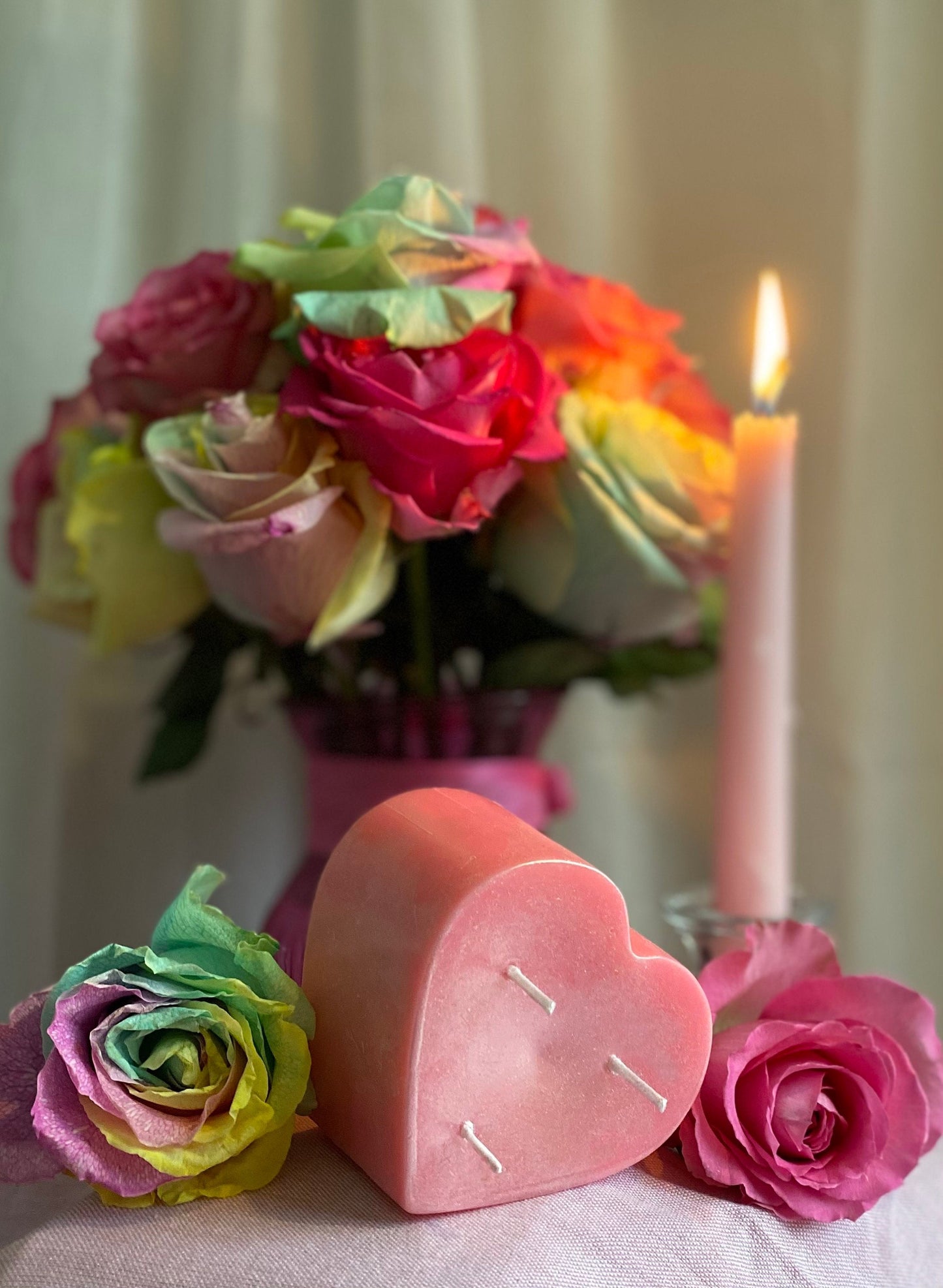 Heart Candle for Love and Friendship + Love Spell