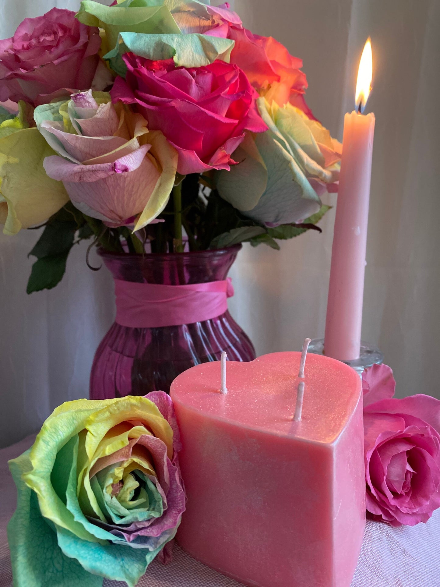 Heart Candle for Love and Friendship + Love Spell