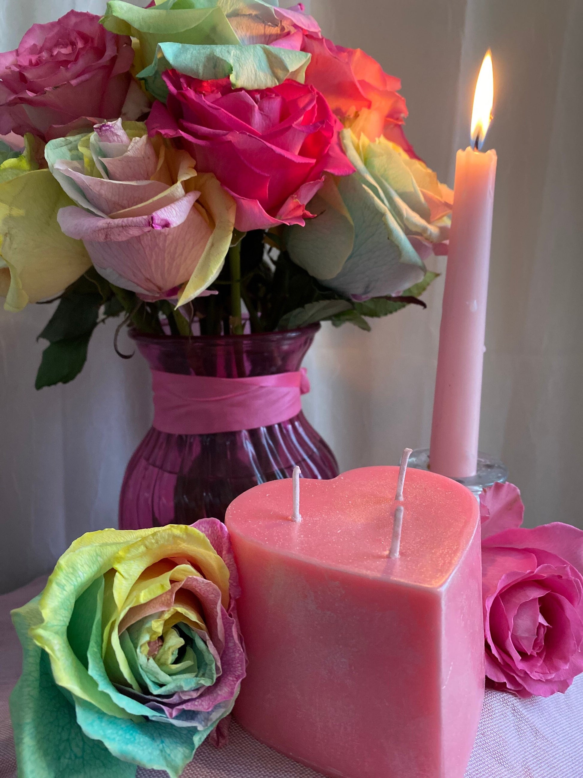 Heart Candle for Love and Friendship + Love Spell