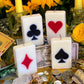 Playing Card Candle + Set of Suits + Conjure + Hoodoo + Folk Magic + Cartomancy + Straight
