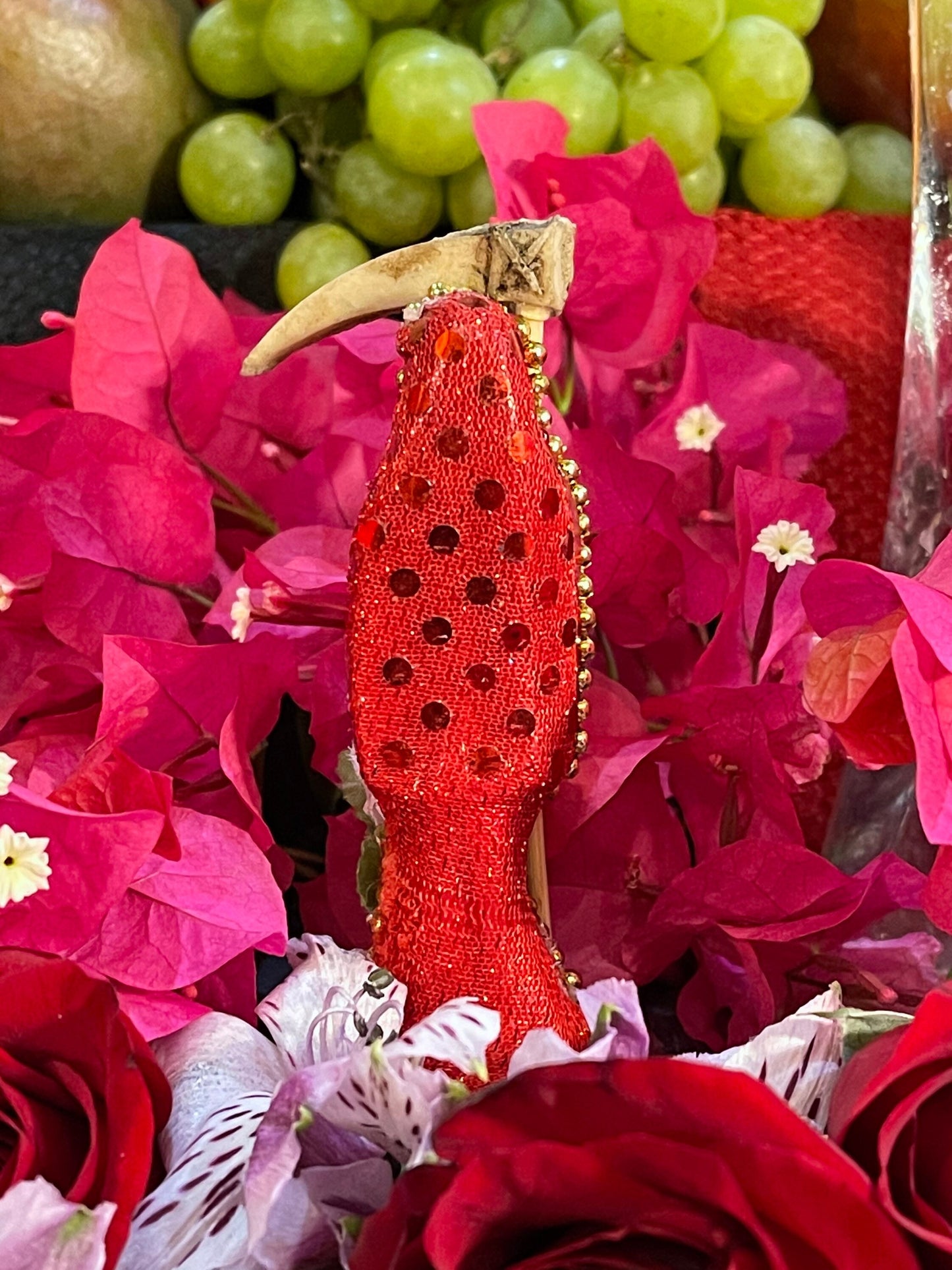 Santa Muerte Roja Statue + Baptized + Fixed + Made in Mexico