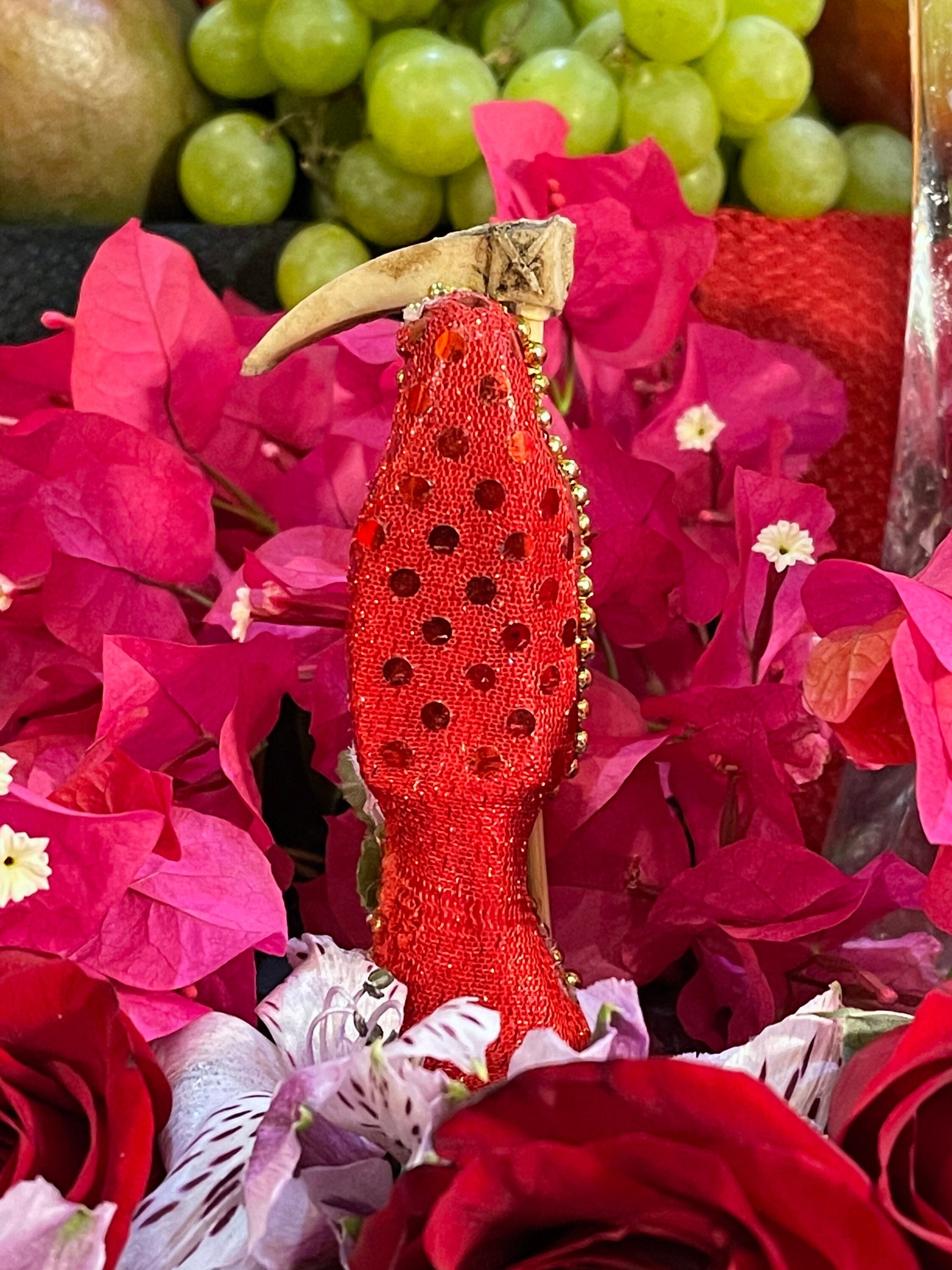 Santa Muerte Roja Statue + Baptized + Fixed + Made in Mexico