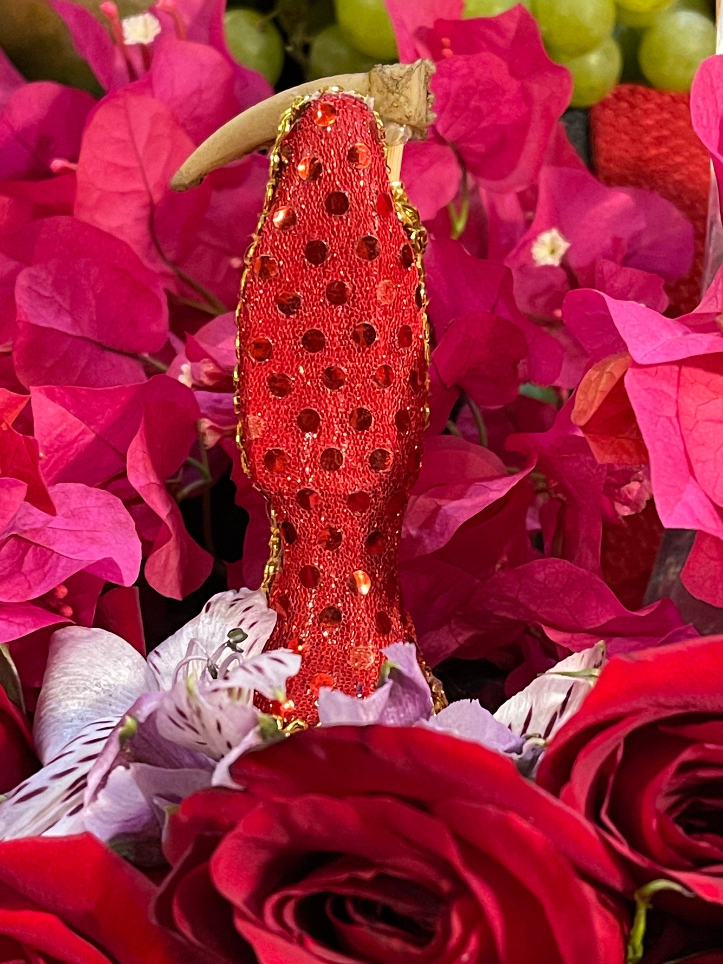 Santa Muerte Roja Statue + Baptized + Fixed + Made in Mexico