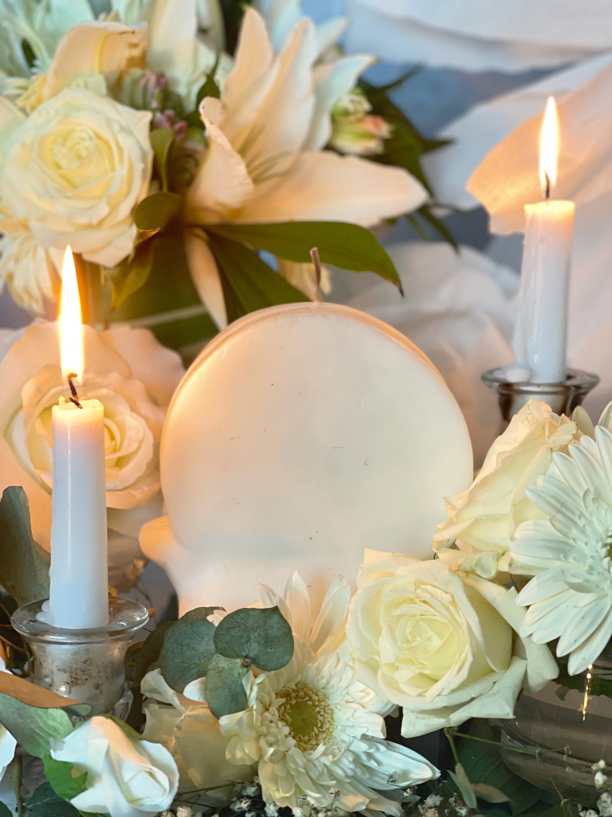 White Pentacle Candle + Witch + Witchcraft + Wicca + Protection
