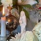 Santa Muerte Blanca Figure Candle + Blessed + Purity + Psychic + Healing