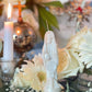 Santa Muerte Blanca Figure Candle + Blessed + Purity + Psychic + Healing
