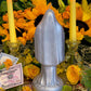 Santa Muerte Plata Candle + Blessed + Sterling Silver + Improve Finances + Gambling