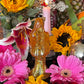 Santa Muerte Amarilla Statue + Yellow + 24K + Baptized + Transparent + Fixed + Made in Mexico