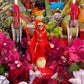 Santa Muerte Roja Imperial Statue + 6.5” + Baptized + Fixed + Made in Mexico