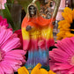 Santa Muerte Siete Colores Abundance Statue + Baptized + Fixed + Made in Mexico