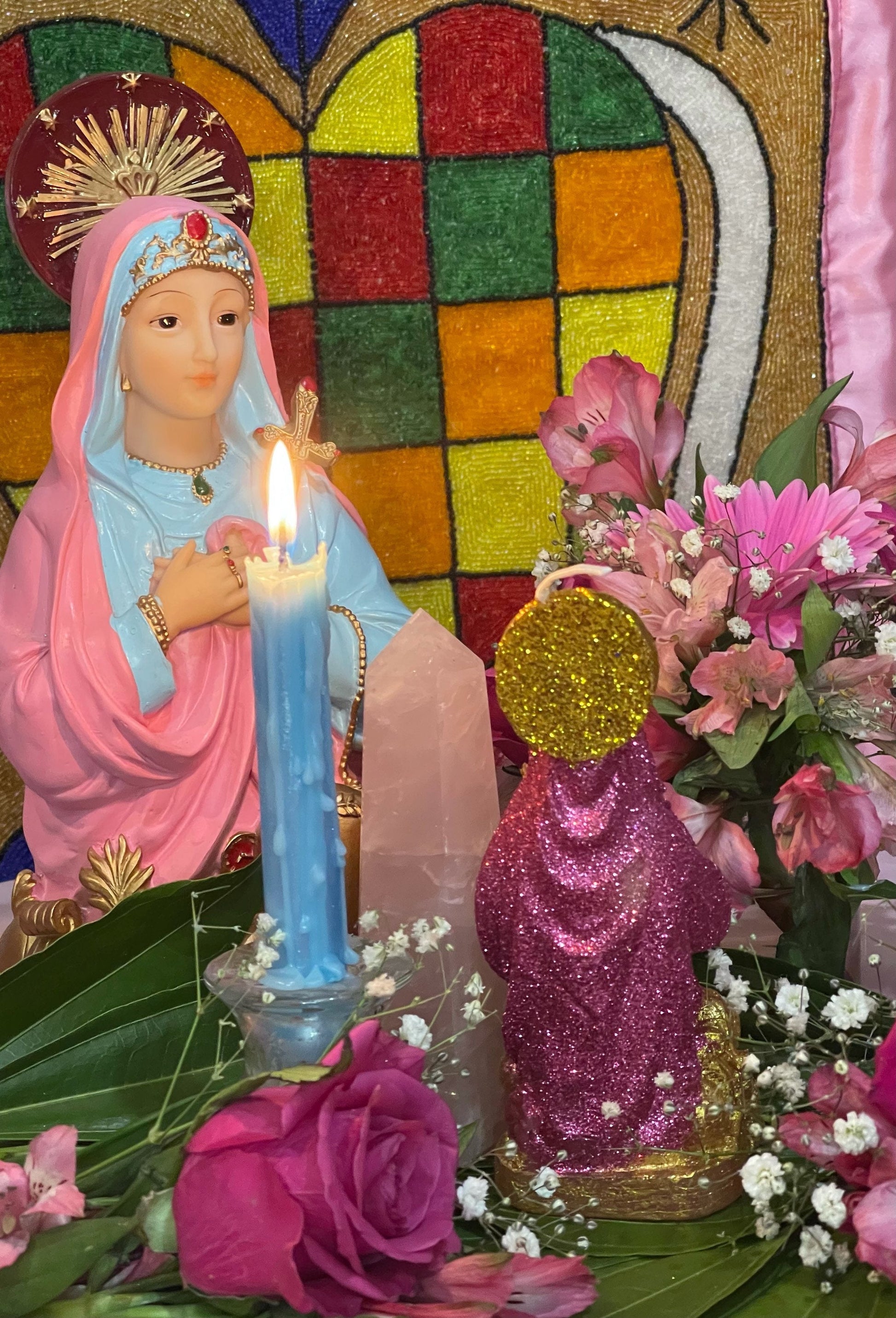 Metresili Bust Candle + Love + Luxury + Fame + Beauty + Metres Ezili Freda + Blessed + Fixed + 24K Gold