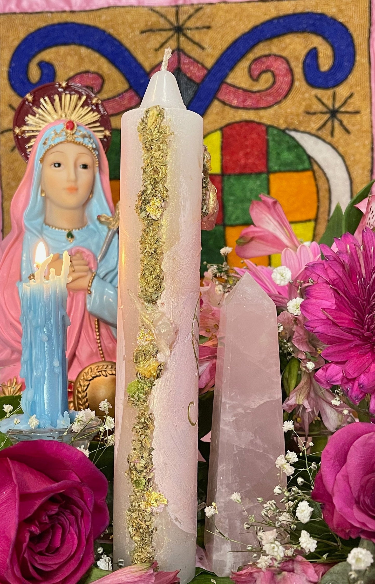 Metresili Veve Candle + Love + Luxury + Fame + Beauty + Metres Ezili Freda + Blessed + Fixed + 24K Gold