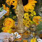 Santa Muerte Dorada Figure Candle + Money + Prosperity + Gold + Oro + 24K Gold