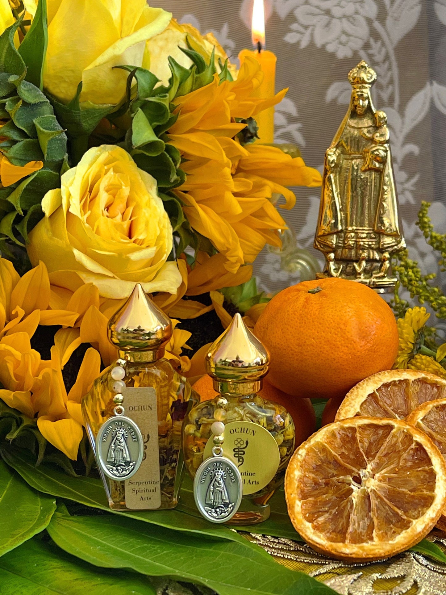 Ochun Oil + Oshun + Virgen de la Caridad del Cobre + Love + Wealth