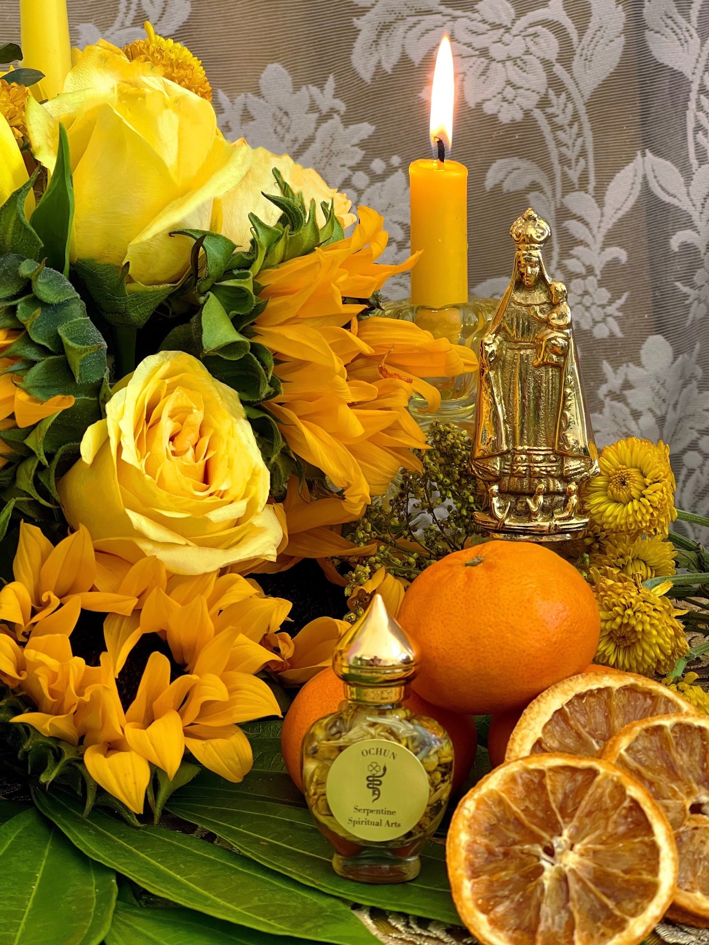 Oshun Ritual Set (Small) + African Spirit of Love & Prosperity + Ochun + Orisha + Santeria + Ifa