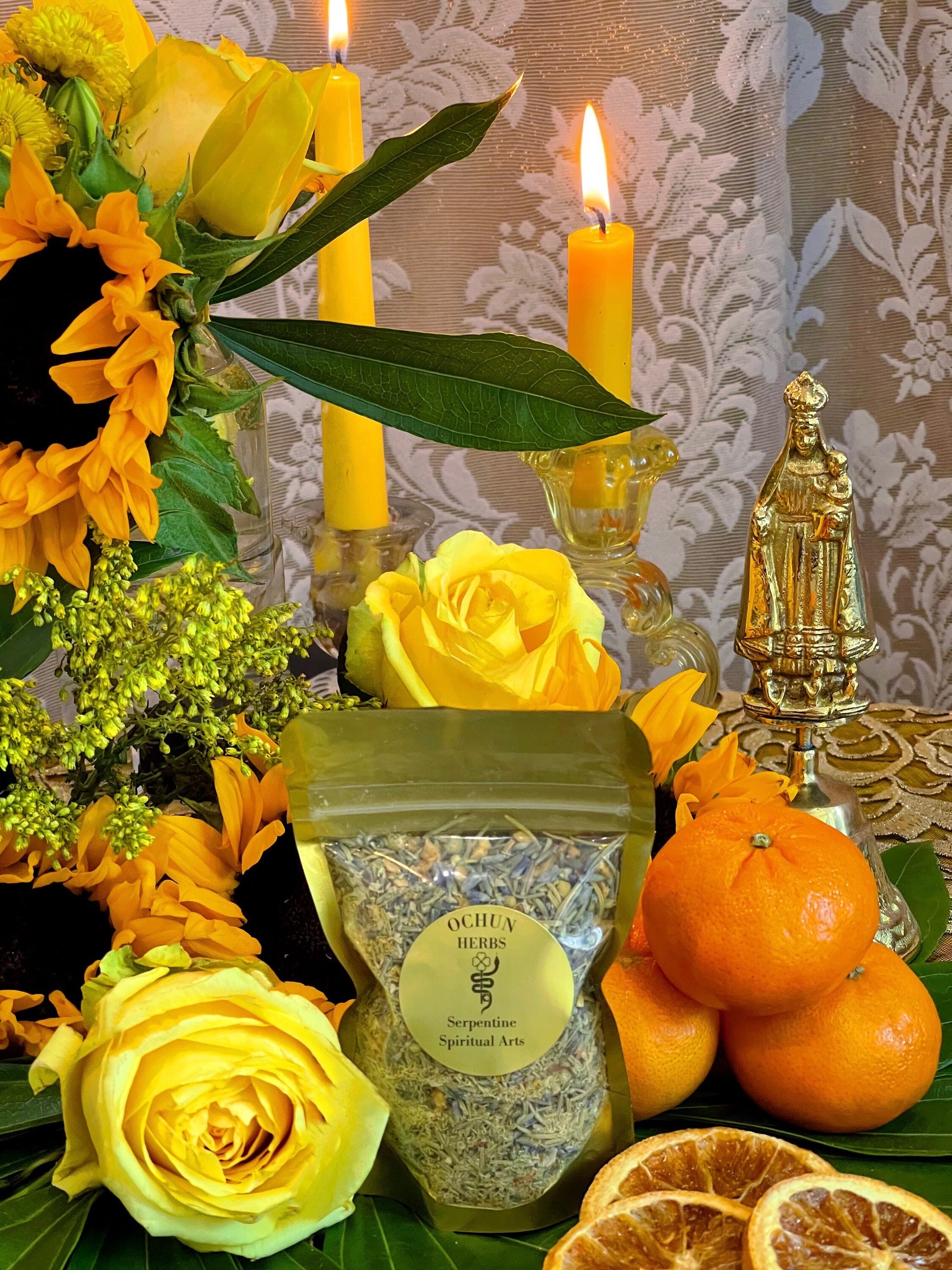 Oshun Ritual Set (Small) + African Spirit of Love & Prosperity + Ochun + Orisha + Santeria + Ifa