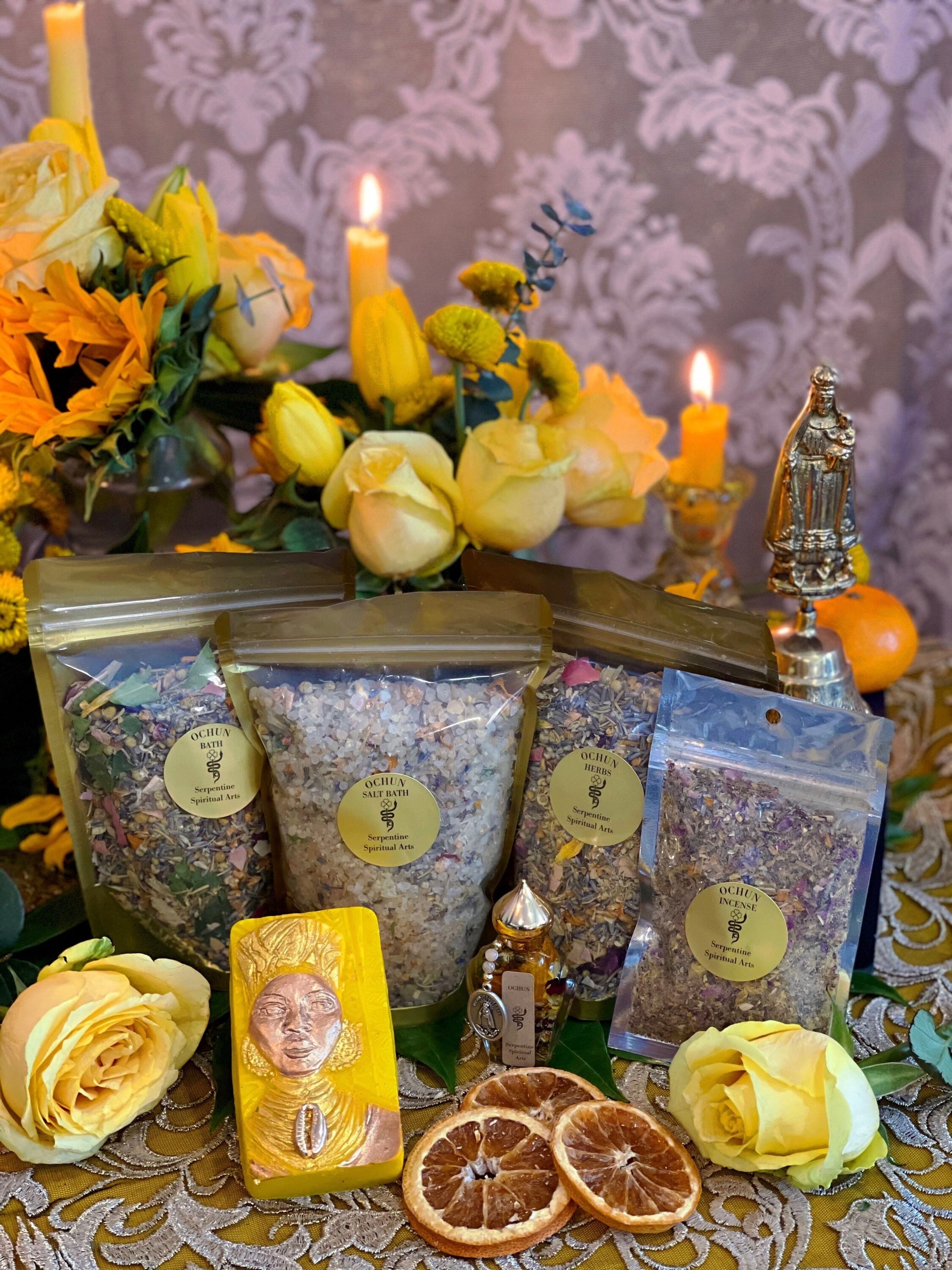Oshun Ritual Set (Large) + African Spirit of Love & Prosperity + Ochun + Orisha + Santeria + Ifa