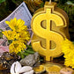 Dollar Sign Candle + Money Drawing + 4”
