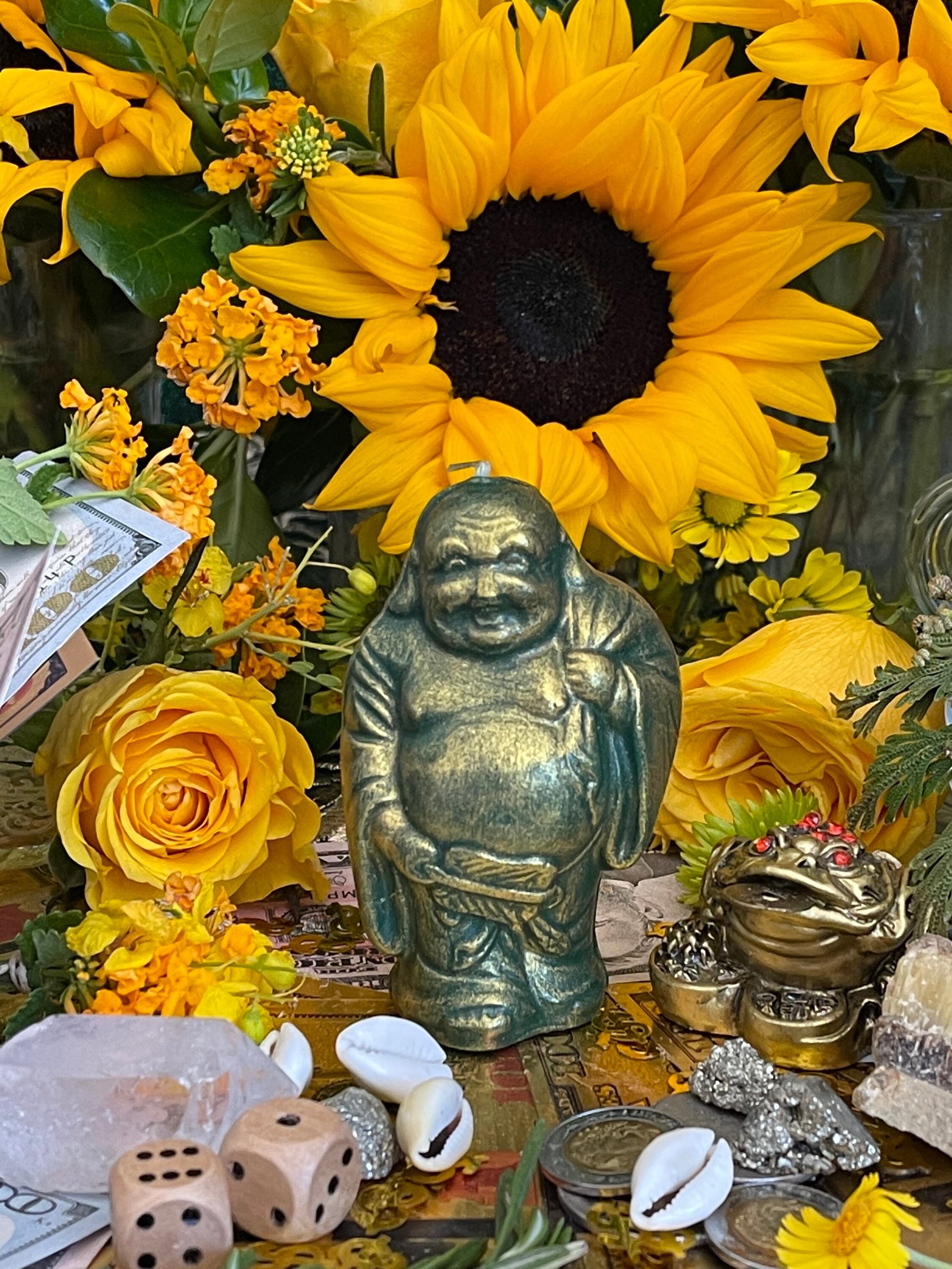 Lucky Buddha Candle + Prosperity + Spirituality + Money