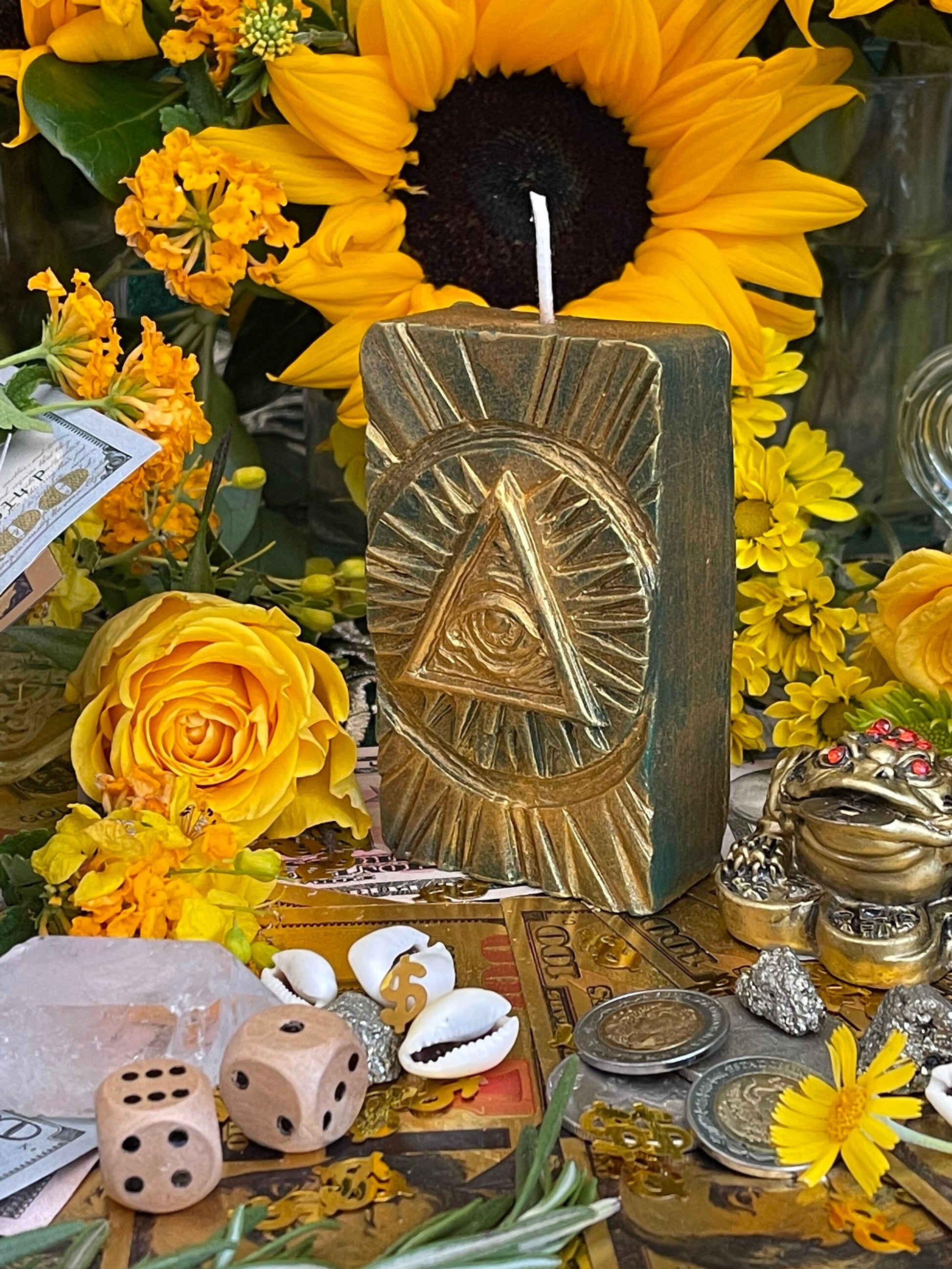Eye of Providence Candle + All-Seeing Eye + Freemasonry + Spiritual Wisdom