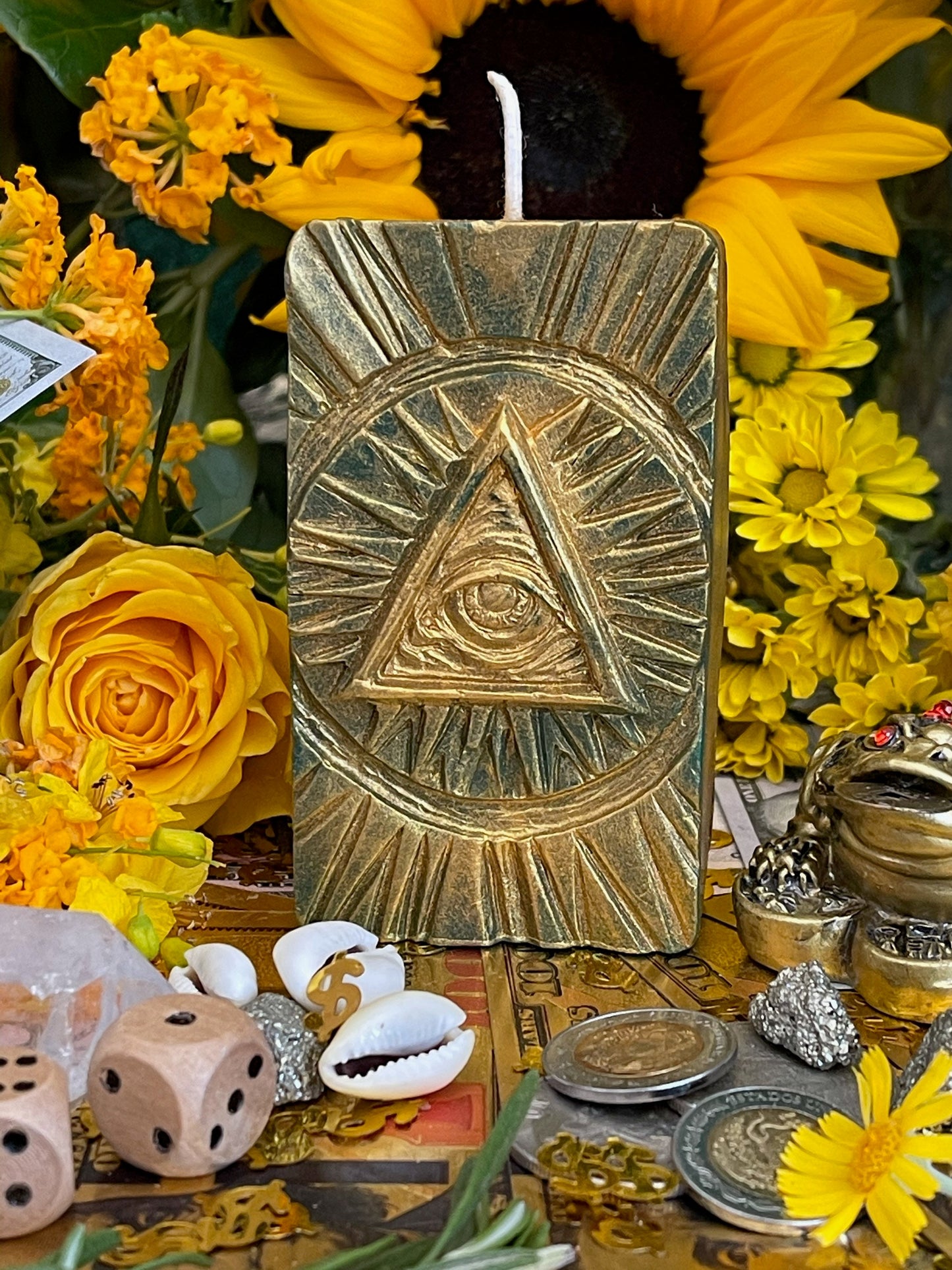 Eye of Providence Candle + All-Seeing Eye + Freemasonry + Spiritual Wisdom