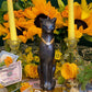 Large Cat Candle + Painted + Hoodoo + Conjure + Gato Negro
