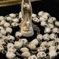 Santa Muerte Hueso (Bone) Rosary + Sterling Silver Plated Chain + Handcrafted + Blessed + Rosario