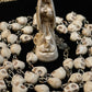 Santa Muerte Hueso (Bone) Rosary + Sterling Silver Plated Chain + Handcrafted + Blessed + Rosario
