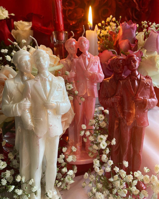Gay Love Candle + Grooms + Marriage + Husbands + Friendship