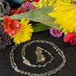 Santa Muerte Negra Hematite Rosary + Sterling Silver Plated Chain + Blessed + Handcrafted + Gemstone + Rosario