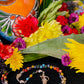 Santa Muerte Siete Colores Rosary + Blessed + Gemstone + Siete Potencias + All-Purpose + Love + Money + Luck + Sterling Silver Plated Chain