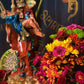 Santa Muerte Azteca Marron Statue + 24K Gold Leaf + Baptized + Fixed + Made in Mexico + Aztek