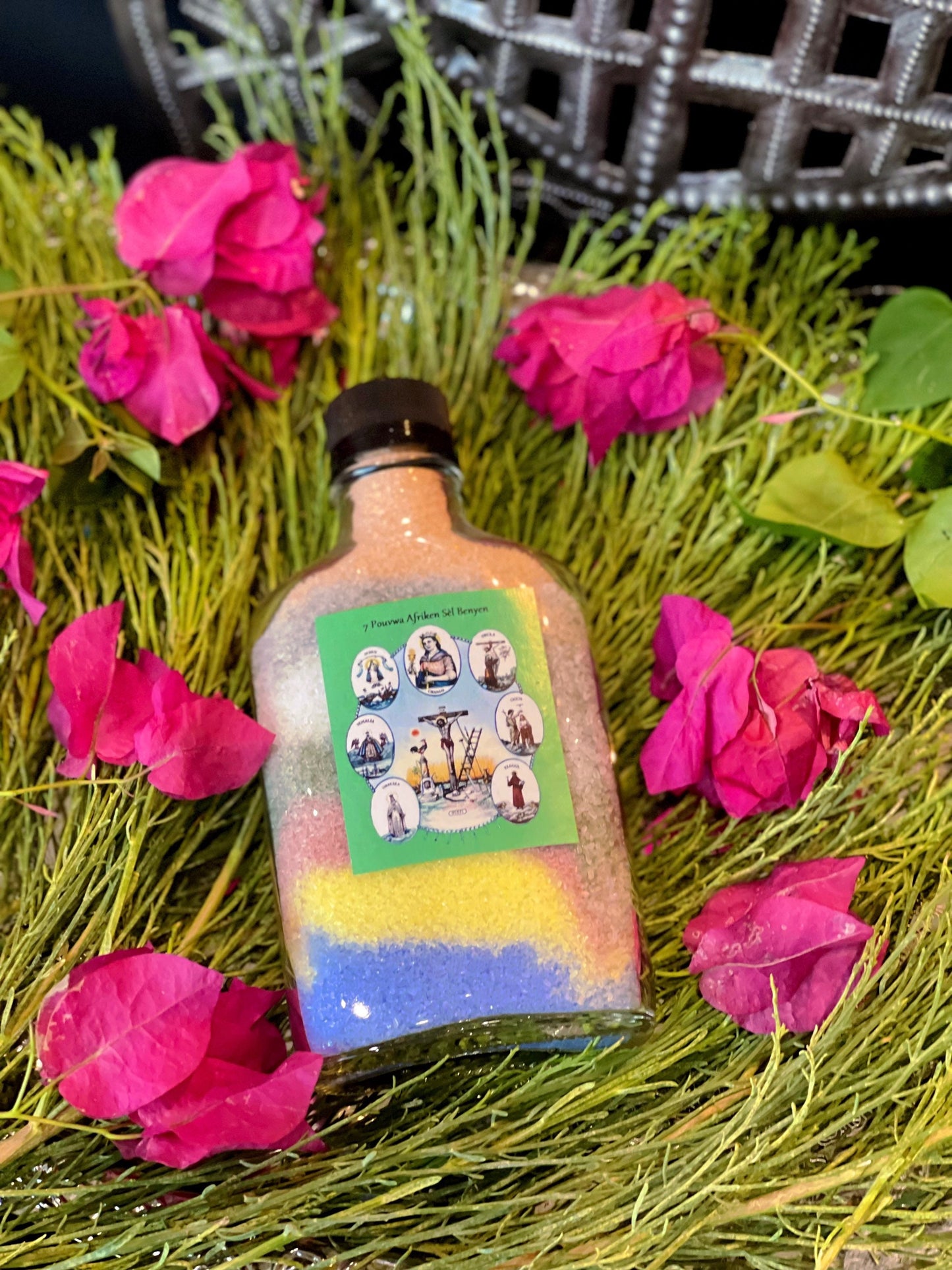 7 African Powers Bath Salts + Handcrafted in Haiti by Mambo + Traditional Ritual Bath (Spiritual Cleansing Bath) + Siete Potencias Africanas