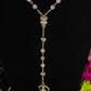 Santa Muerte Rosada Rosary + Love + Rose Quartz + Pink + Sterling Silver Plated Chain + Handcrafted + Gemstone + Rosario