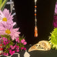 Santa Muerte Naranja Rosary + Orange Agate + Blessed + Sterling Silver Plated Chain + Rosario + Gemstone