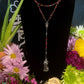 Santa Muerte Roja Rosary + Carnelian + Handcrafted + Gemstone + Sterling Silver Plated Chain + Rosario