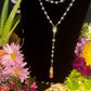 Santa Muerte Tres Metales Rosary + Blessed Dorada + Plata + Cobre + Gold + Prosperity + Sterling Silver Plated Chain + Handcrafted + Rosario
