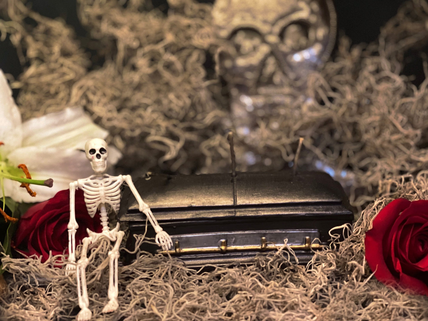 Large Coffin Candle with Three Wicks + Death to Negative Habits + Overcome Enemies + Shadow Work + Bury Sorrow + Destroy Evil + Hex Breaker
