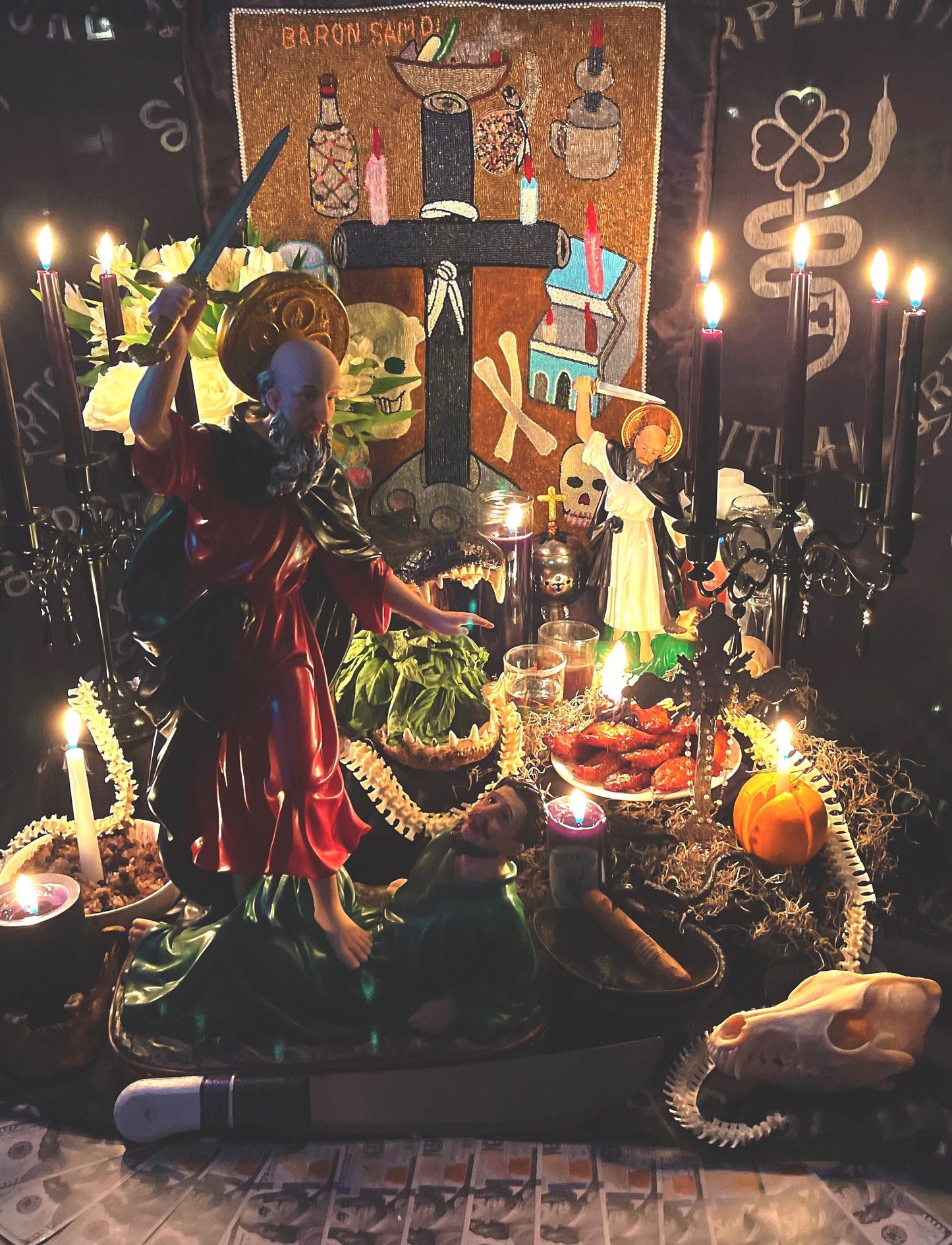 Baron del Cementerio Oil + Baron of the Cemetery + San Elias + Saint Elijah + Cleansing + Healing + Reversing + Sterling Silver