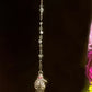 Santa Muerte Negra Evil Eye Rosary + Sterling Silver Plated Chain + Handcrafted + Rosario