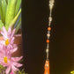 Santa Muerte Naranja Rosary + Orange Agate + Blessed + Sterling Silver Plated Chain + Rosario + Gemstone