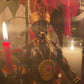 Chango Macho Protection & Abundance Hand-Carved Candle + Shango + Saint Barbara + 24K Gold + Sango + Xango