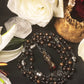 Santa Muerte Marron Rosary with Bone Beads + Brown + Necromancy + Blessed + Sterling Silver Plated Chain + Handcrafted + Rosario