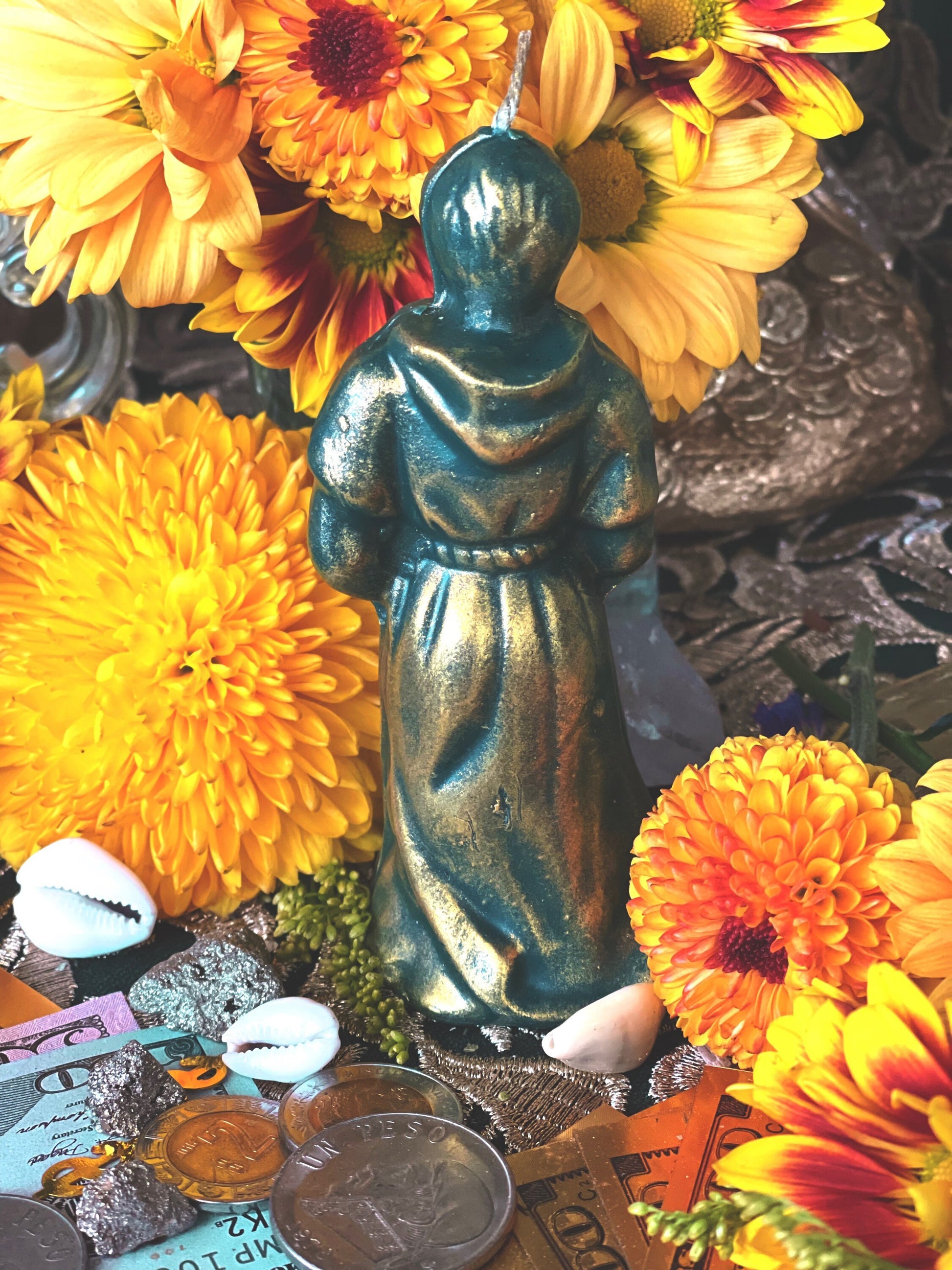 Saint Joseph Candle for Money, Selling Home, Pay Raise, Gaining Employment, & Protection + Papa Loko + Ghede