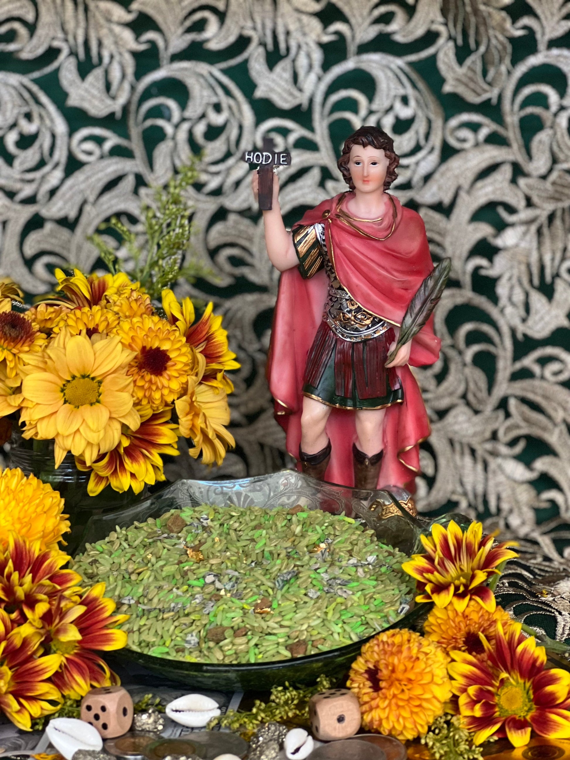 Papa Gede Limbo Money Rice + 24K Gold + Saint Expedite + San Expedito + Expeditus + Fast Luck + Money + Protection