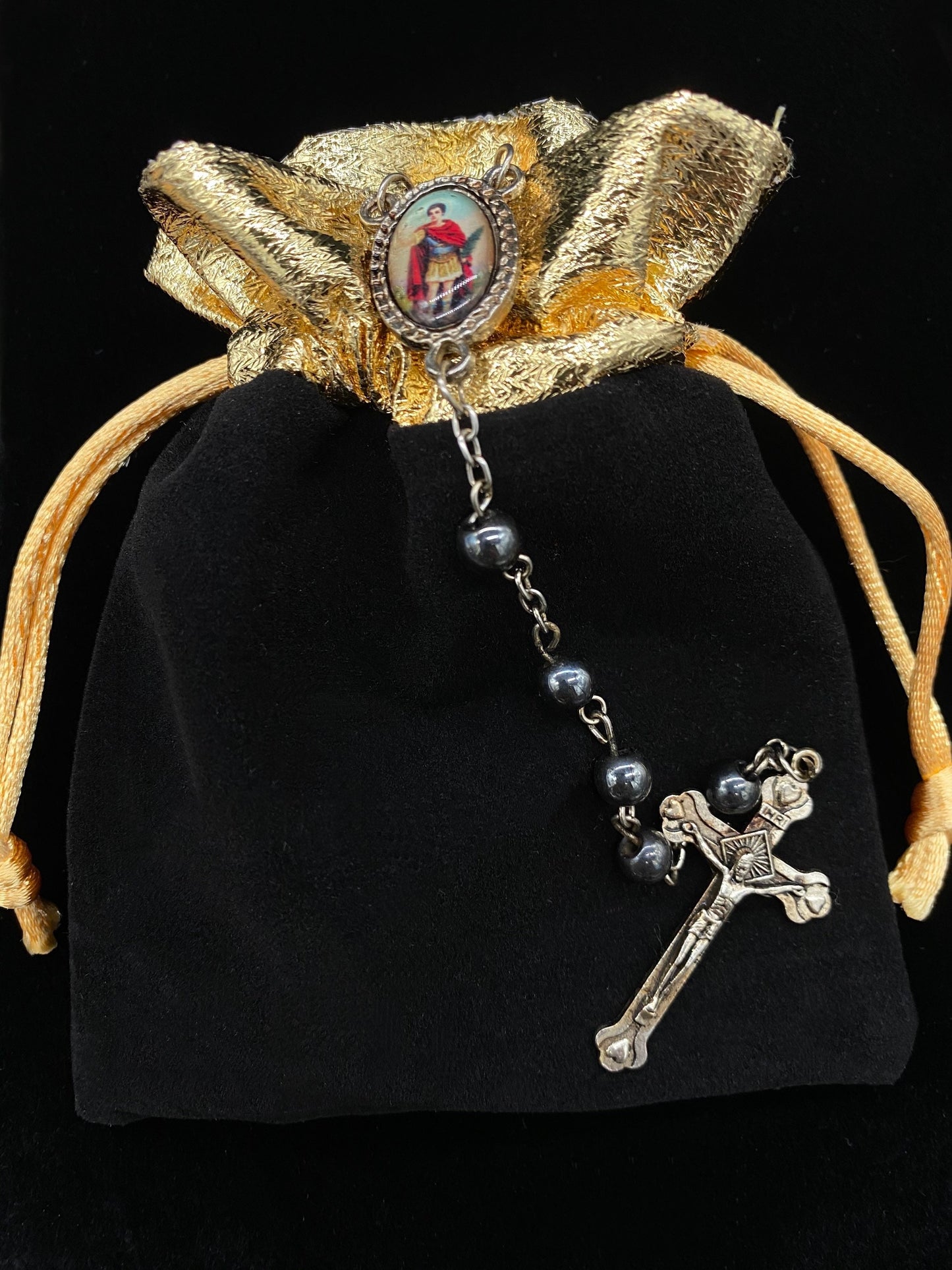 Papa Gede Limbo Blessed Rosary + Hematite + San Expedito + Fast Luck + Money + Guede Nibo
