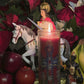 Chango Macho Protection & Abundance Hand-Carved Candle + Shango + Saint Barbara + 24K Gold + Sango + Xango