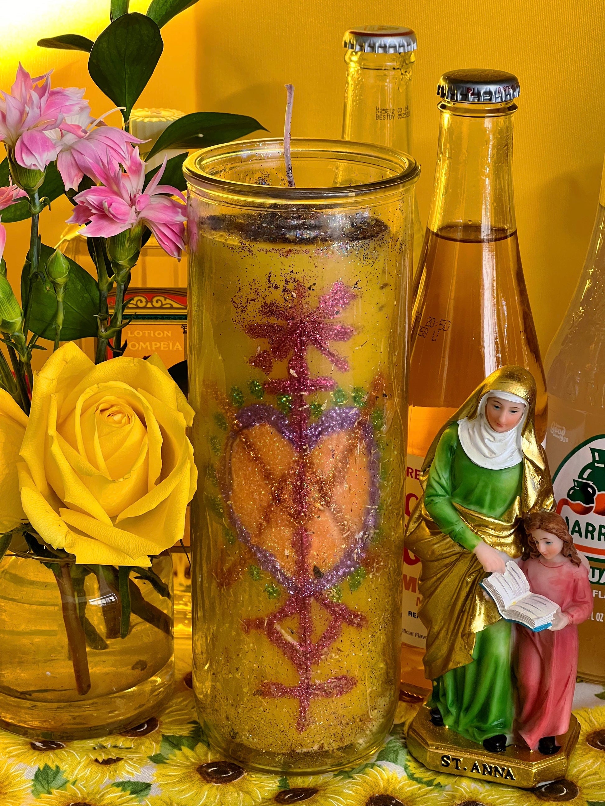 Anaisa Pye Hand-Carved Candle + Passion & Seduction + Sex Work + 24K Gold + Saint Anne + Anaisa Pie